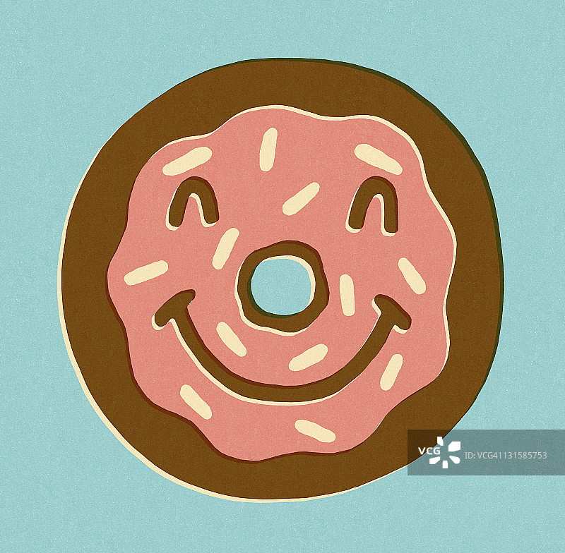 微笑的甜甜圈图片素材