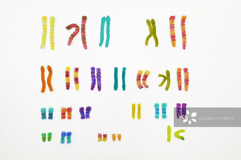 糖果色染色体图片素材