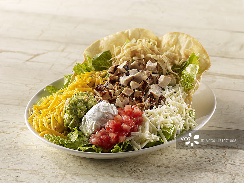 玉米饼鸡肉沙拉图片素材