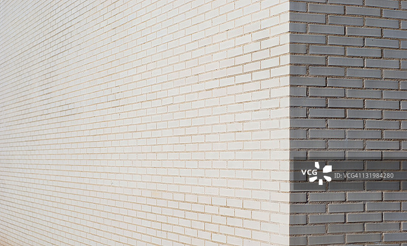 白色砖墙拐角图片素材