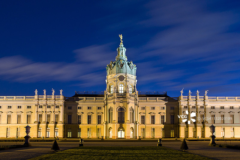 日落下的夏洛滕堡宫图片素材