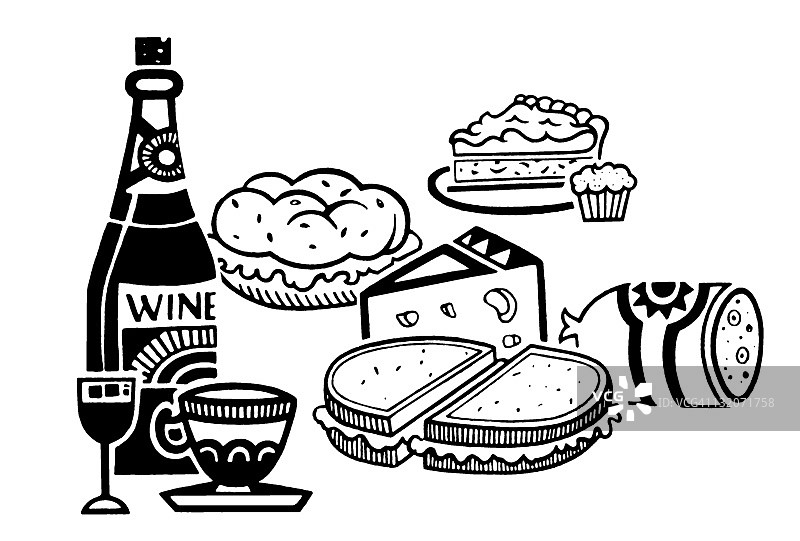 美酒与美食图片素材