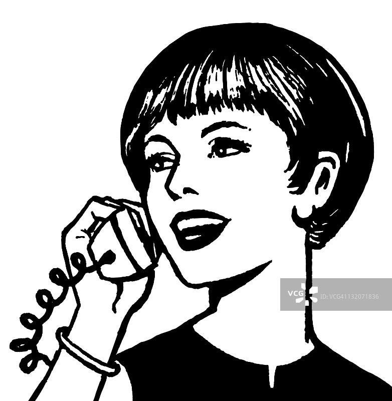 打电话的女人图片素材