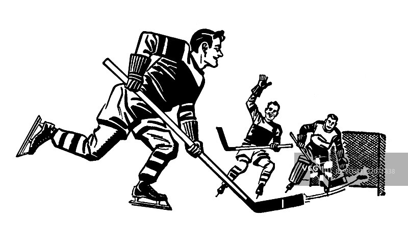 男人们在打冰球图片素材