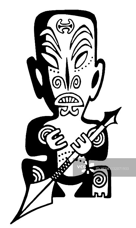 手持长矛的战士图片素材