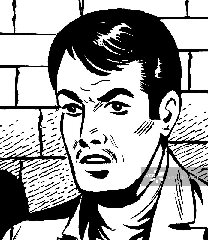 深色头发男人的特写图片素材