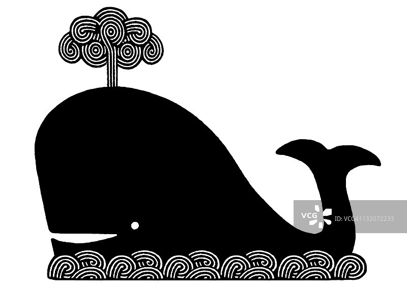 风格化鲸鱼图片素材