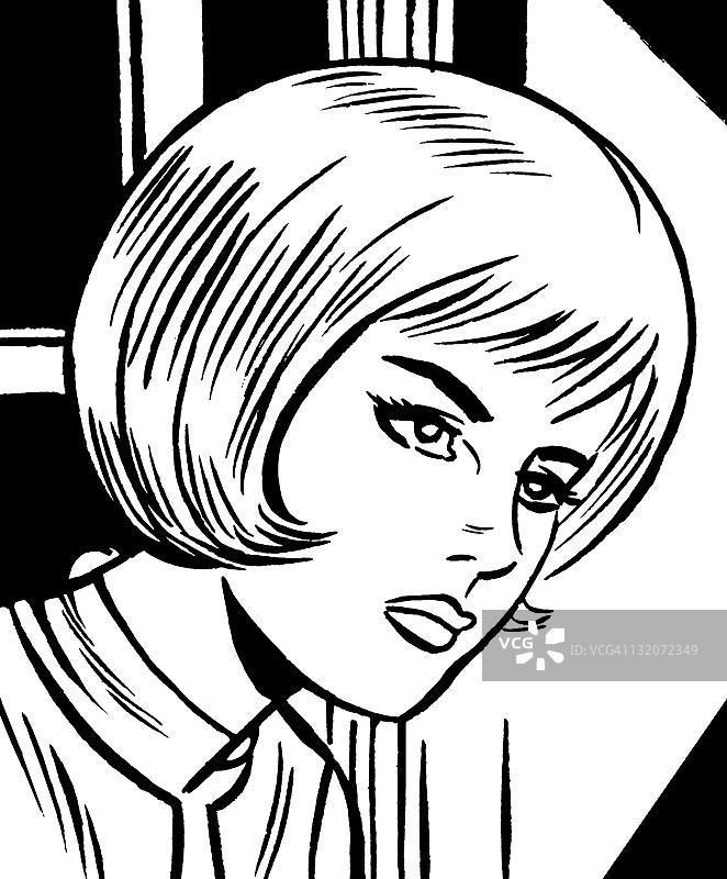 留着波波头的金发女人图片素材