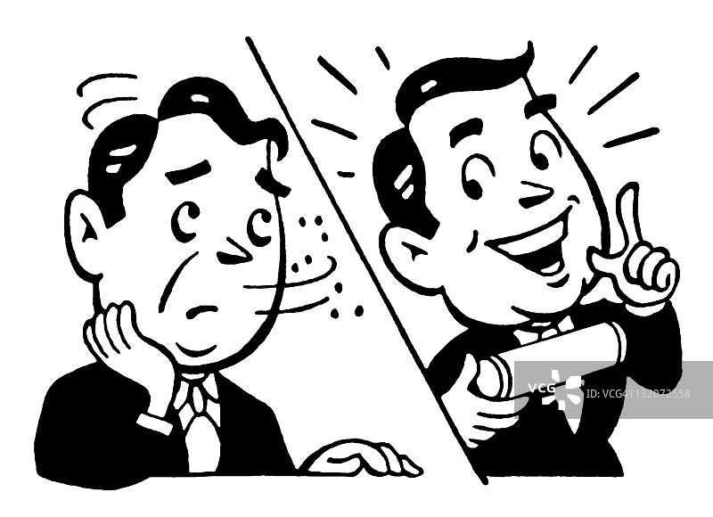 焦虑的男人/快乐的男人图片素材