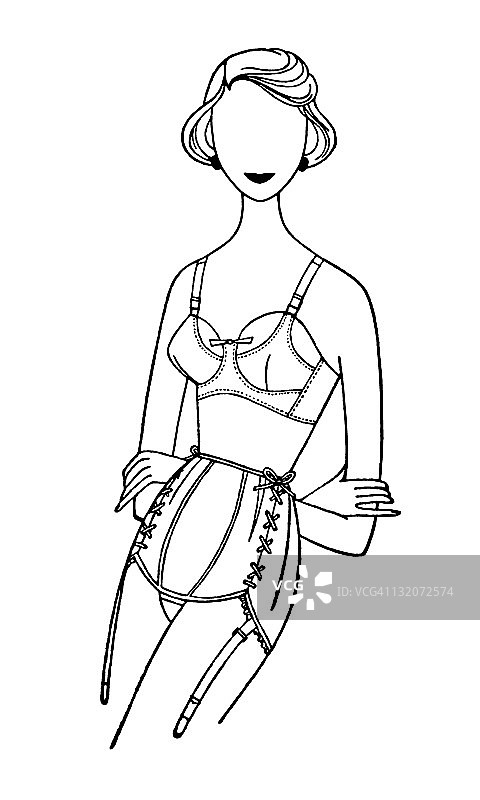 穿着内衣的女人图片素材