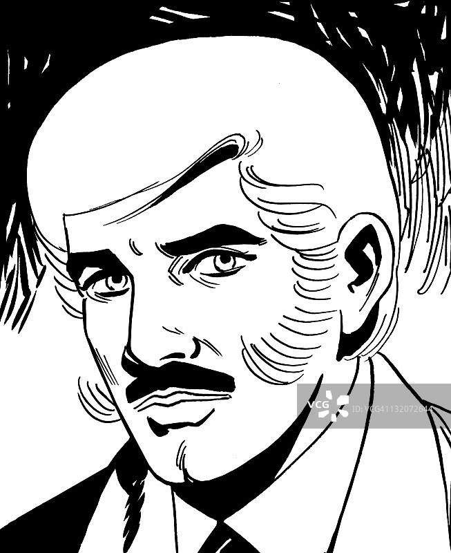 留着胡子的金发男人特写图片素材