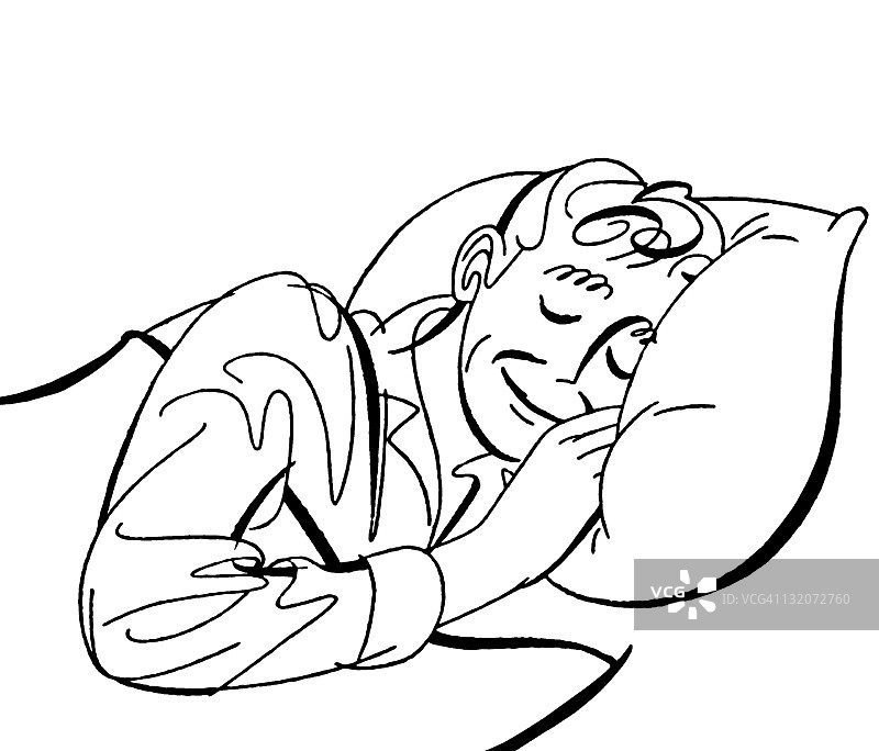 男人睡觉图片素材