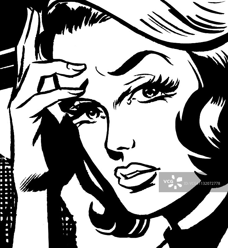 忧虑的女人手扶额头图片素材