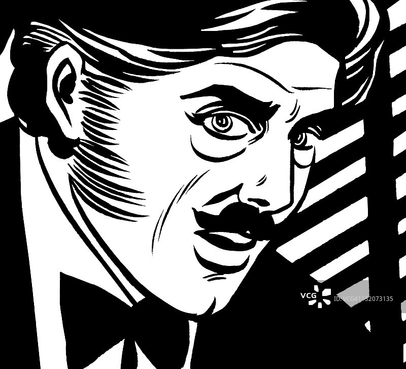 留着胡须的男人特写图片素材