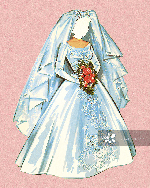 无脸纸娃娃新娘图片素材