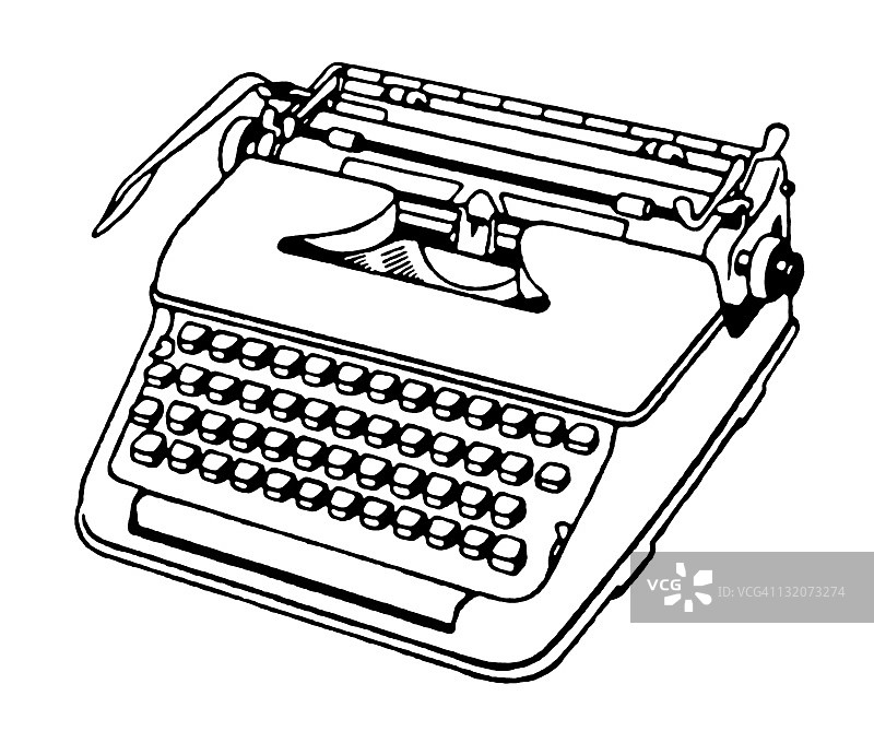 便携式打字机图片素材