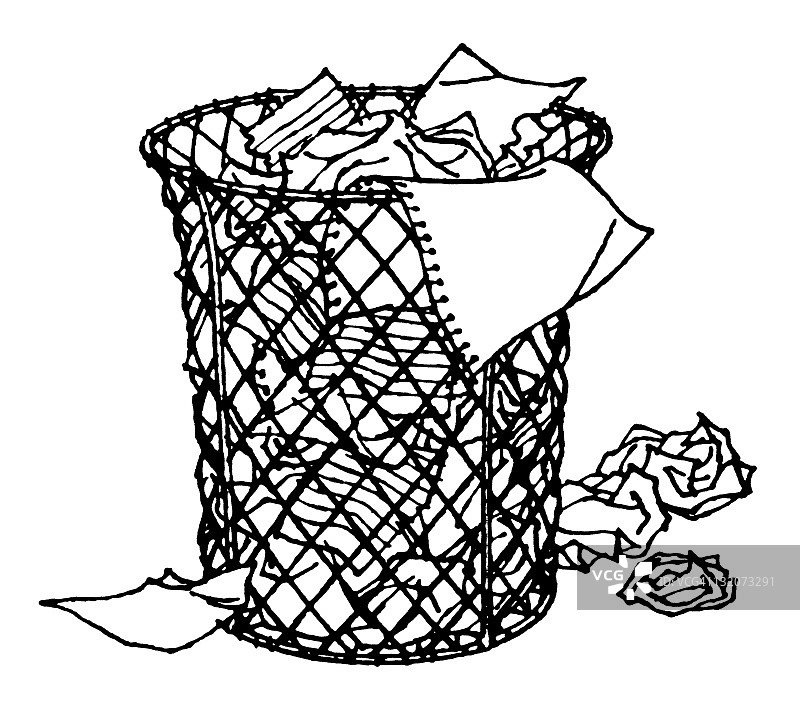 废纸篓图片素材