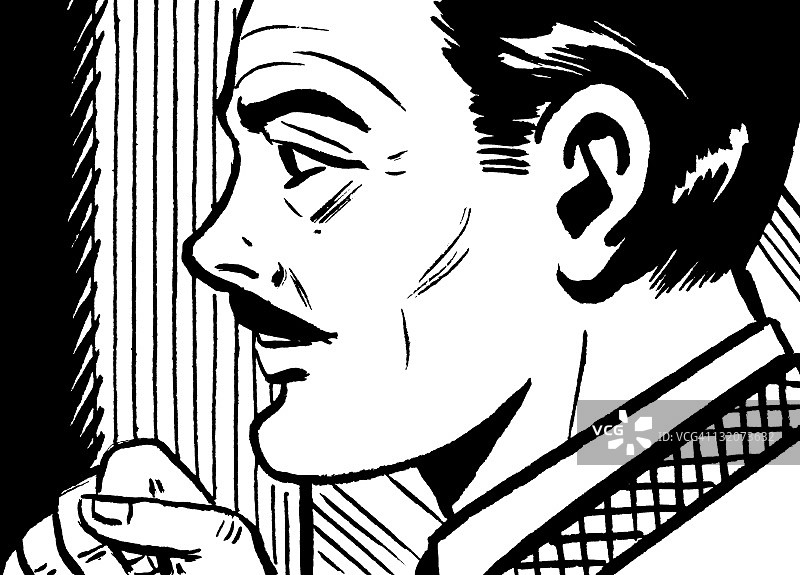 男人侧面像图片素材