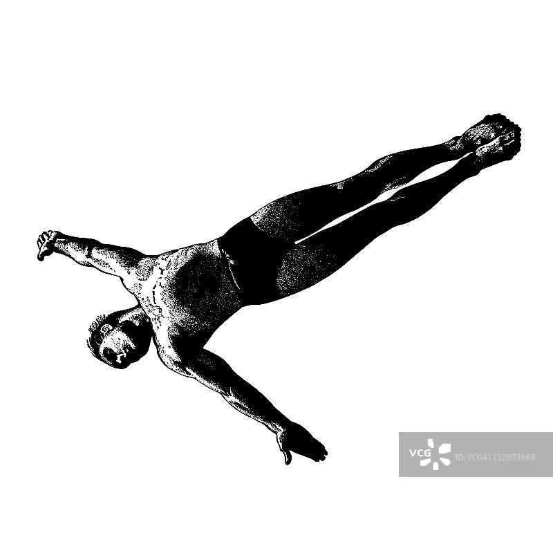 男人跳水图片素材