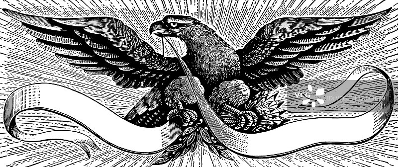 带有banner的雄鹰图片素材