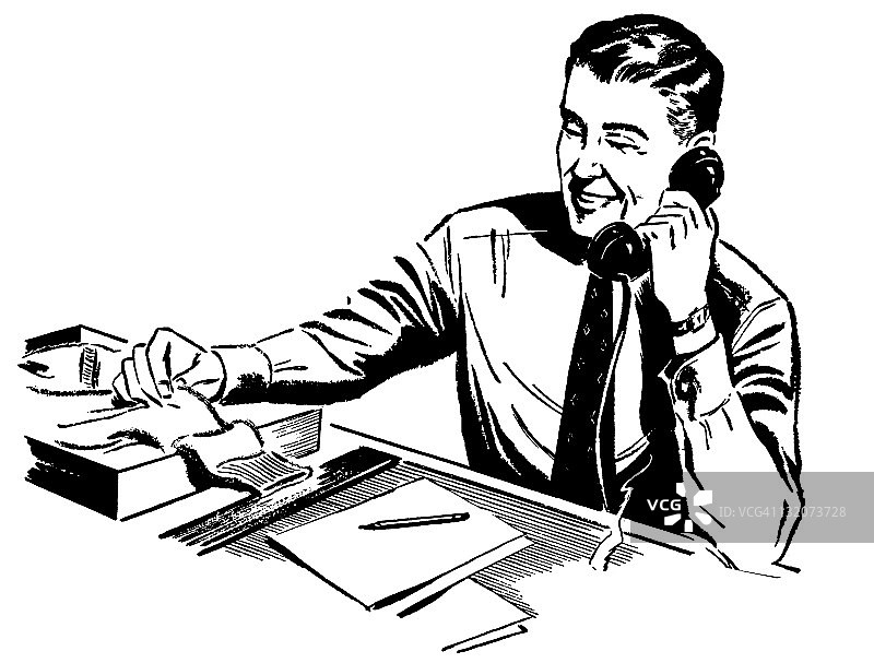 手持电话的商务男人像图片素材