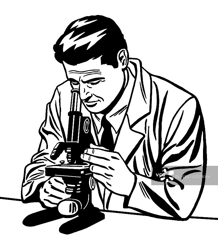 科学家使用显微镜图片素材