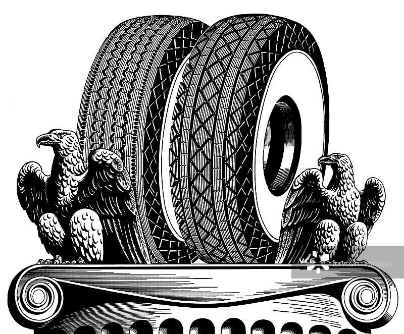 轮胎与老鹰图片素材