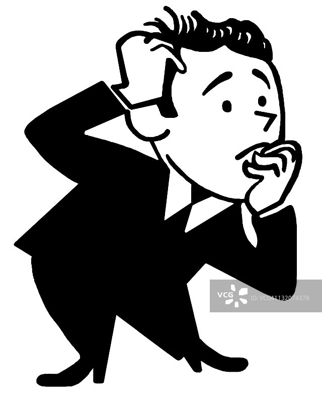 焦虑的男人图片素材