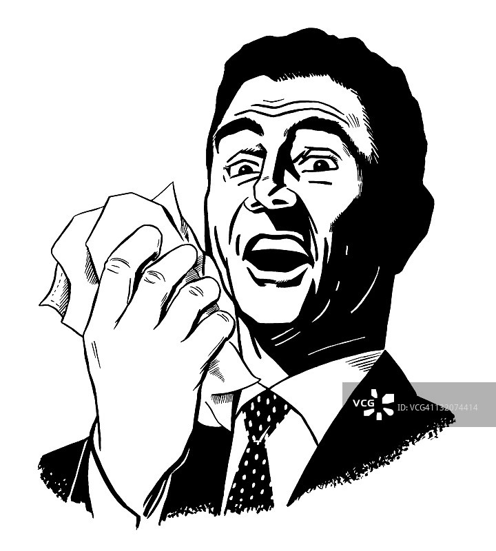 打喷嚏的男人图片素材