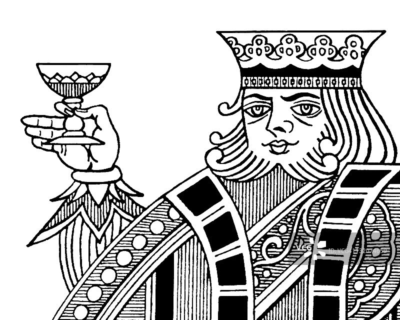 拿着饮料的国王图片素材