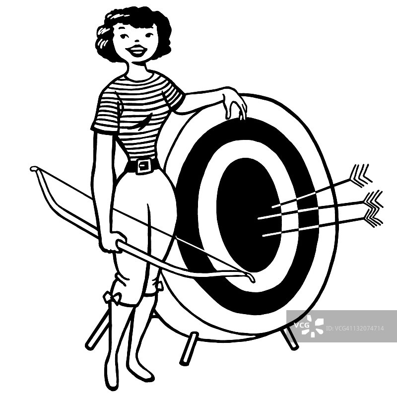 女弓箭手图片素材