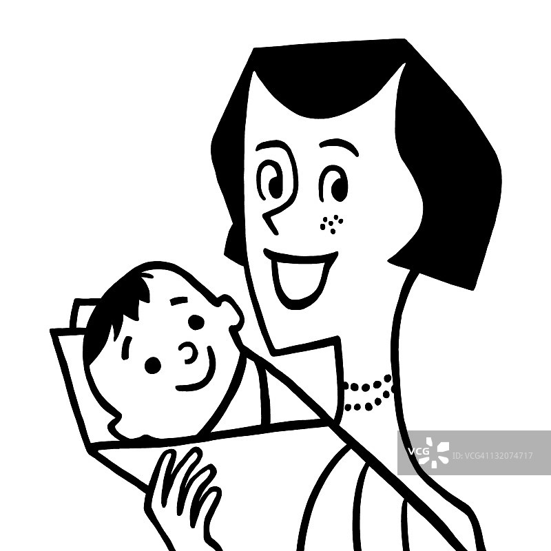 女人抱着婴儿图片素材