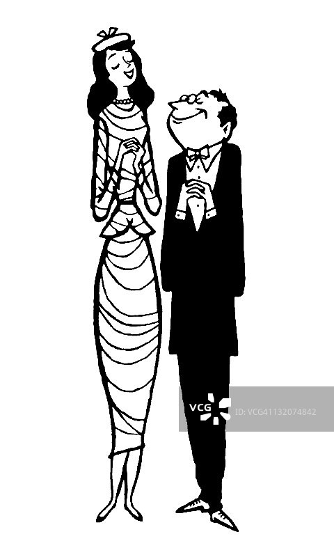 高大的情侣图片素材