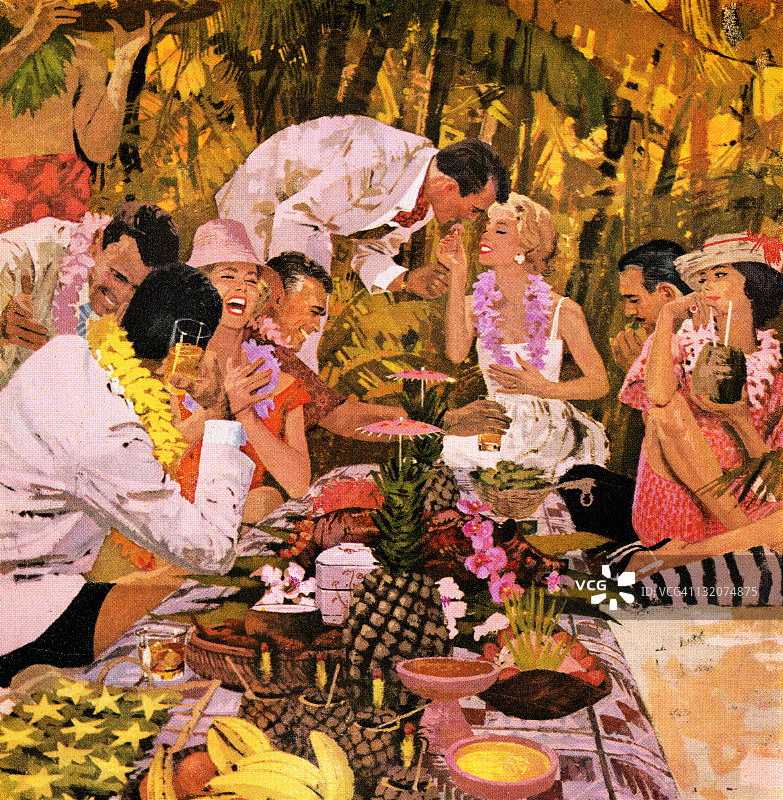 大型夏威夷派对图片素材