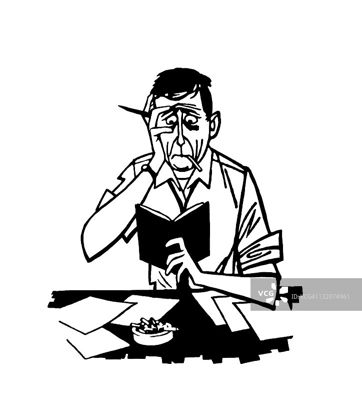 焦虑的男人图片素材