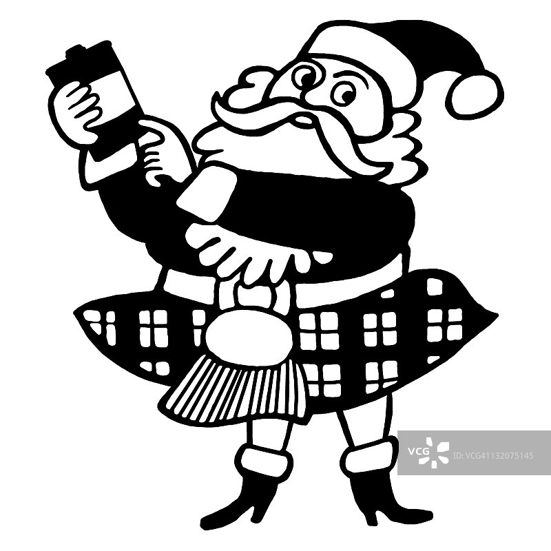 苏格兰圣诞老人图片素材