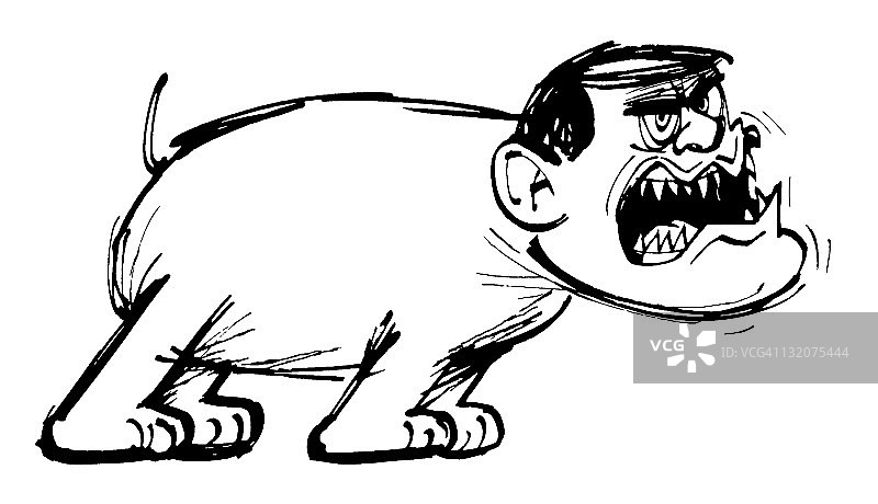 正在叫喊的男人狗图片素材