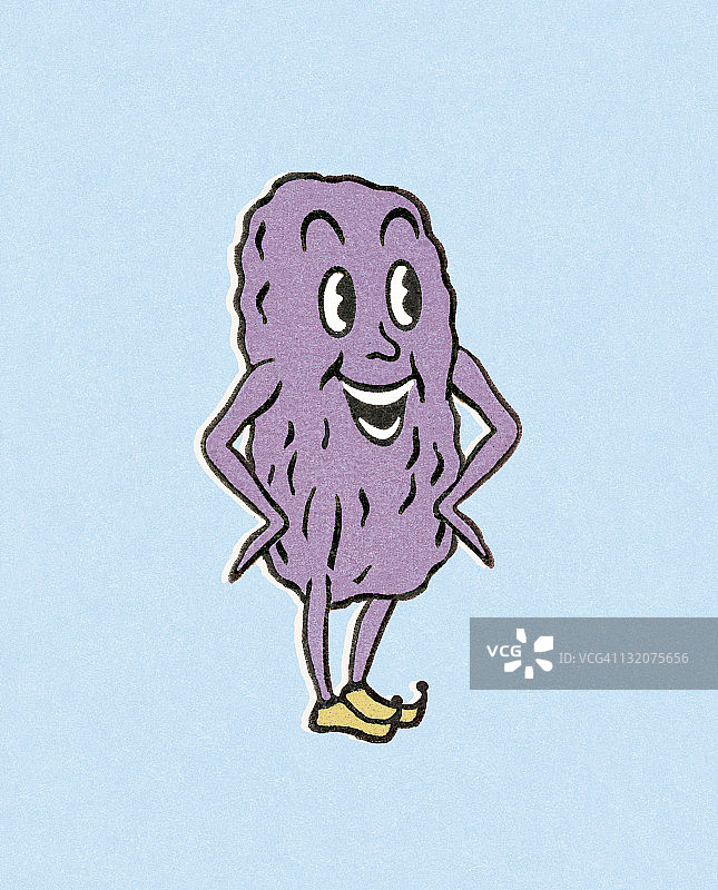 穿着鞋子的葡萄干人图片素材