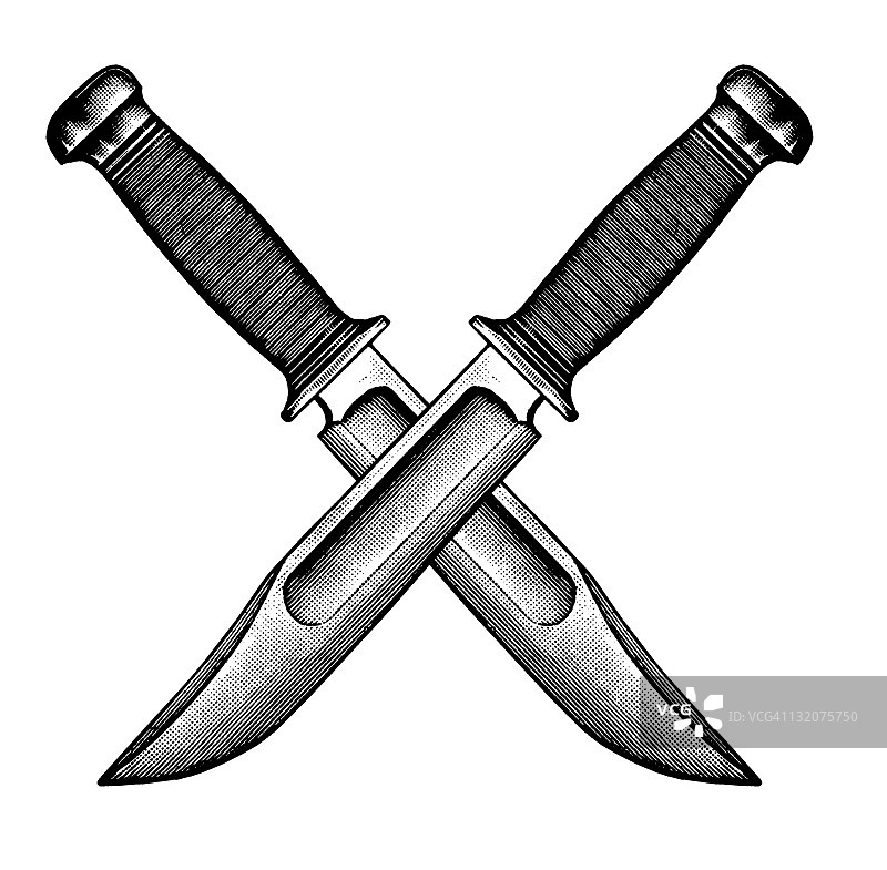 两把交叉的刀图片素材