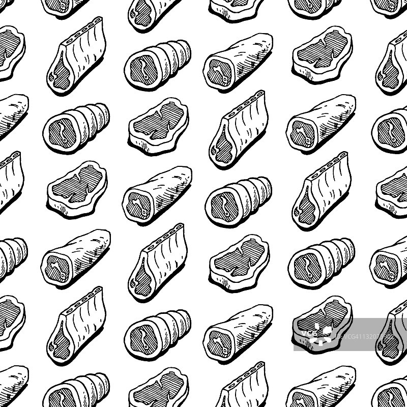 什锦肉类图案图片素材