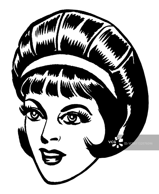 戴头带的深色头发女人特写图片素材