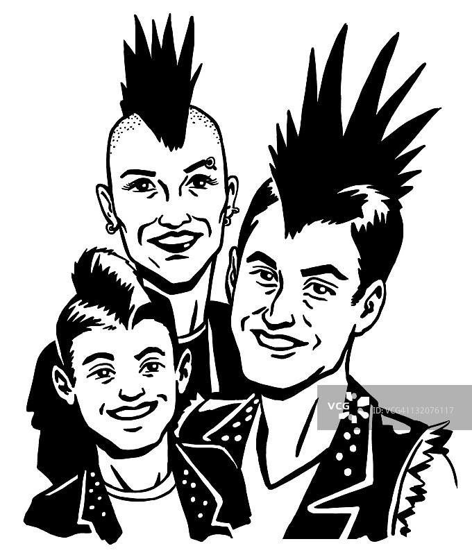 朋克摇滚家庭图片素材