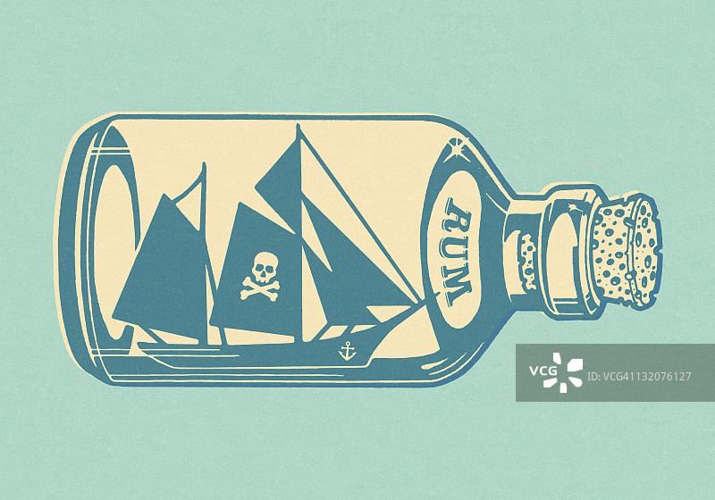 瓶中船图片素材