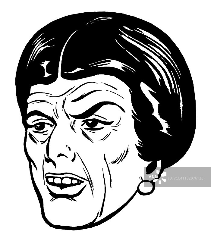 年长的女人特写图片素材