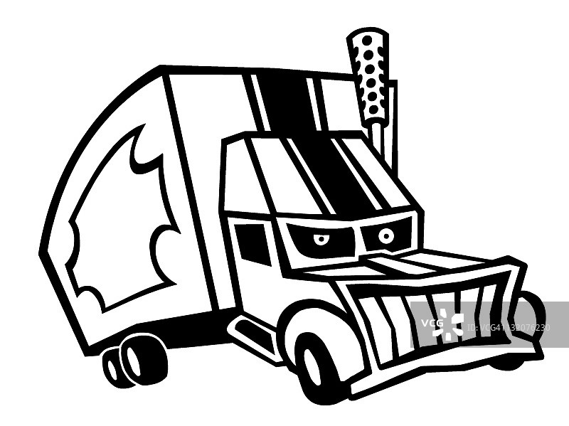 邪恶的半挂卡车图片素材