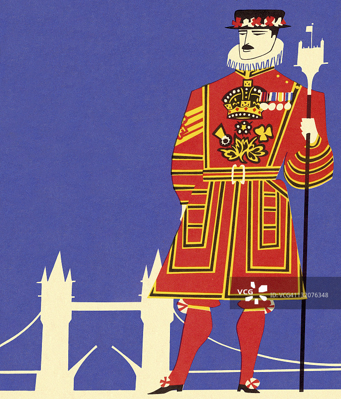 伦敦塔桥和卫兵图片素材