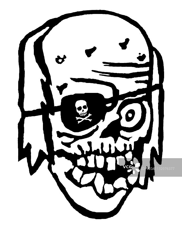 戴眼罩的僵尸图片素材