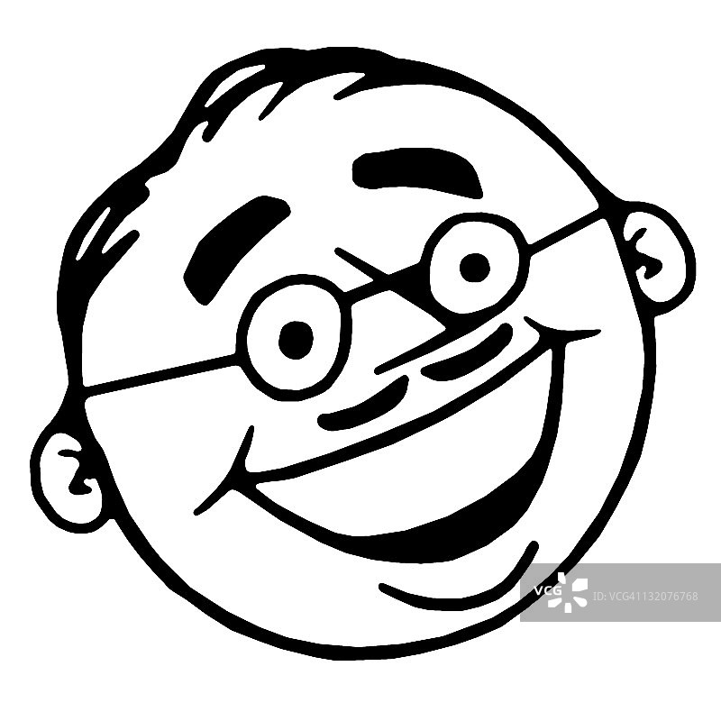 戴眼镜的微笑男人图片素材