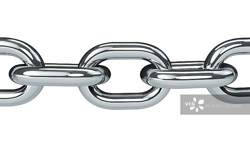 铬钢链环特写图片素材