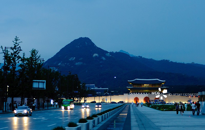 光化门夜景图片素材